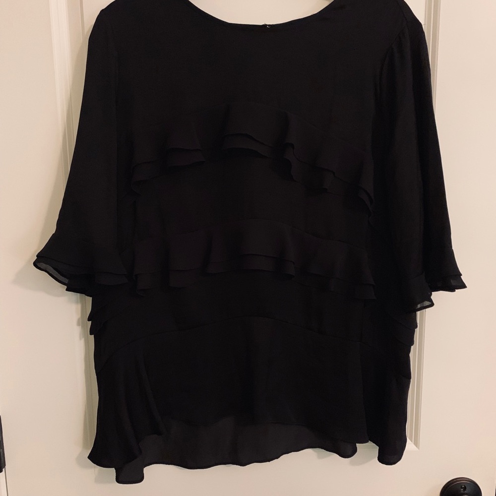 Ruffle sheer top
